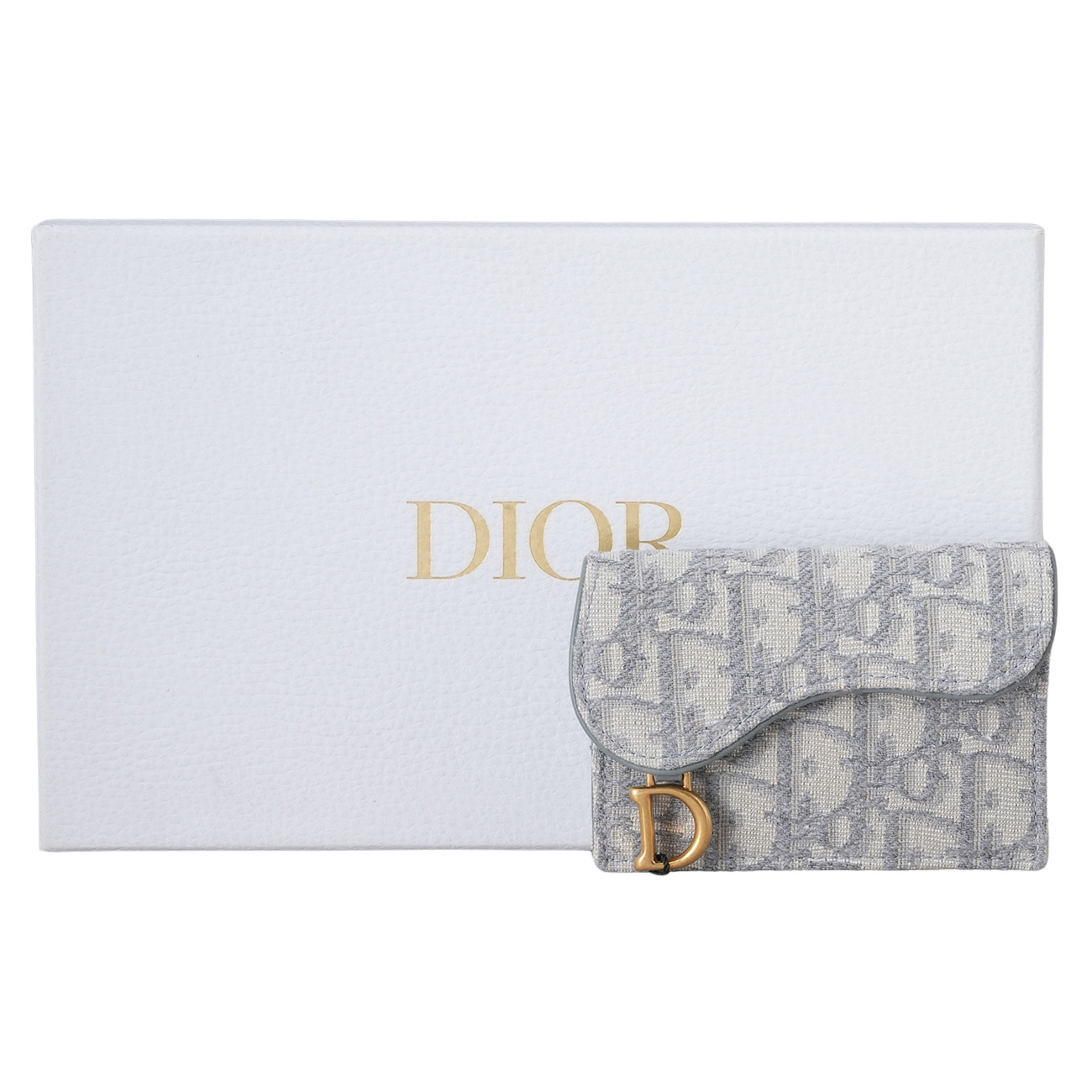 CHRISTIAN DIOR(NEW)디올 오블리크 새들 카드지갑 그레이